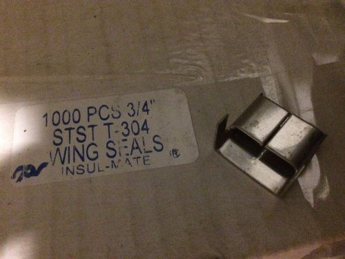 1000 PIECES RPR 3/4&#034; STST T-304 WING SEALS INSUL-MATE STAINLESS STEEL -