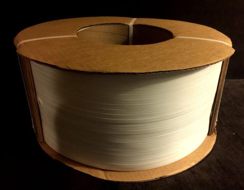 Universal Strapping 3830-8W Polypropylene Machine Strapping Material - 3/8x.0022