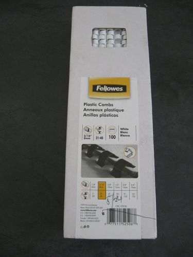Book Binding Plastic Combs White New 5/16&#034; 8mm