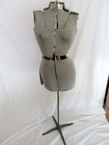 Vintage Fully Adjustable Dress Form with Cast Iron Base
