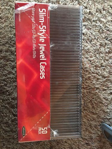 Belkin Slim-Style Jewel Cases - Pack of 50 - Sealed New - CDs/CDRs/CD-RWs DVDs