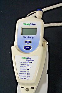 Welch Allyn SureTemp 678 Thermometer w/ Wall Holder and Probe Quality Unit