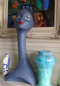 vintage long swan neck mannequin head shop display jewellery hat fascinator