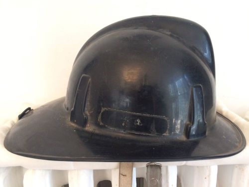 Used Black Firefighter Helmet Turnout Gear EUC