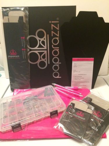 HUGE LOT OF PAPARAZZI ACCESSORIES CONSULTANT/DESIGNER SUPPLIES--BAGS/BOXES, MORE