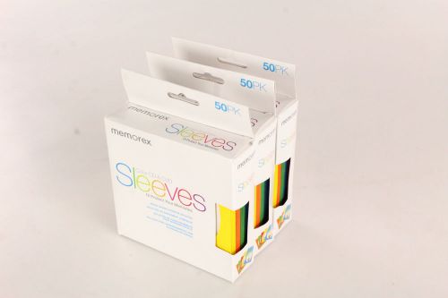 Memorex Color CD &amp; DVD Paper Sleeves w/ Window &amp; Flap, 150 Pack, Assorted Colors