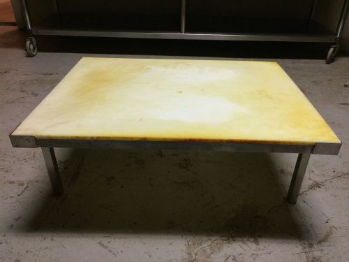 Poly Cutting Board Stainless Steel Frame Top Counter Table Stand 32&#034;x24&#034;x13&#034;