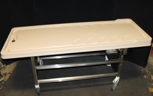 New unused stainless steel mopec db850 autopsy cart &amp; gb850 table top ships free for sale
