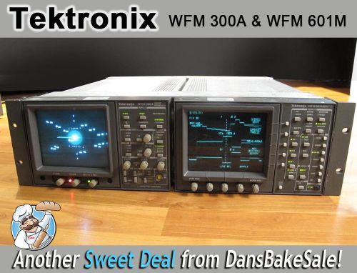 Tektronix Scopes WFM 300A &amp; WFM 601M - Left Works - Right Needs Repairs