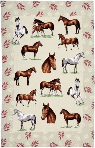 Linen Tea Towel, HORSES design, Ulster Weavers, Country Living, Pony Supplies