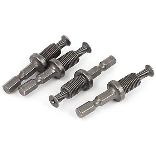 uxcell 1/4-inch Shank to 3/8-24UNF Thread Lock Screw Drill Chuck Adapter 4pcs