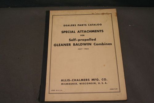Allis Chalmers Special Attachments For Gleaner Combines Parts Catalog Manual 263