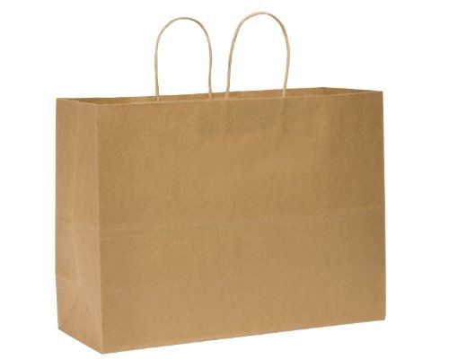 Duro tote medium retail bag, kraft paper, 16&#034;x12&#034; 250 ct, id# 86779 for sale