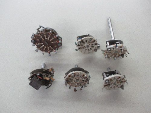 Six Multi-Position Rotary Switches, Used