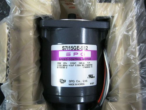 SPG 15W SINGLE PHASE INDUCTION MOTOR S7I15GE-S12 60HZ 115V