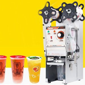 350W 220V Semi-automatic Plastic Drink Bubble Tea Cups Sealer Sealing Machine