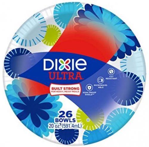 Dixie Ultra Disposable Bowls, 26 Count (Pack Of 4)