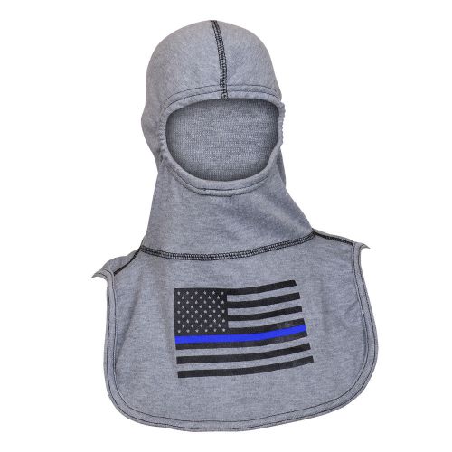 NEW PAC II Rayon Kevlar Hood with Police Support Fire Ink Blue Striped Flag