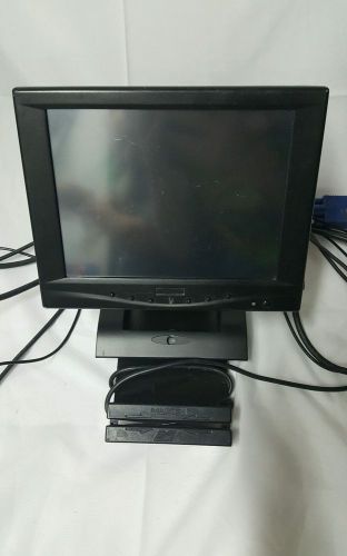 8&#034; Touch Screen POS VGA Monitor, Adjustable Height Stand Plus Magtek Card Reader