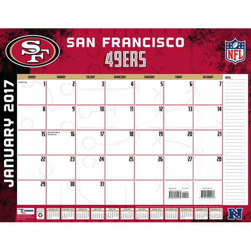 San francisco 49ers 22&#034; x 17&#034; desk calendar for sale
