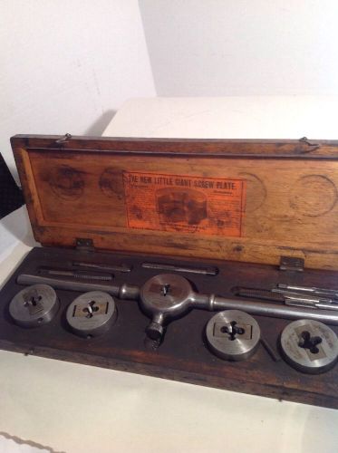 Greenfield Tap &amp; Die Little Giant  Tap &amp; Die Set Antique Tool 1885 Machinist