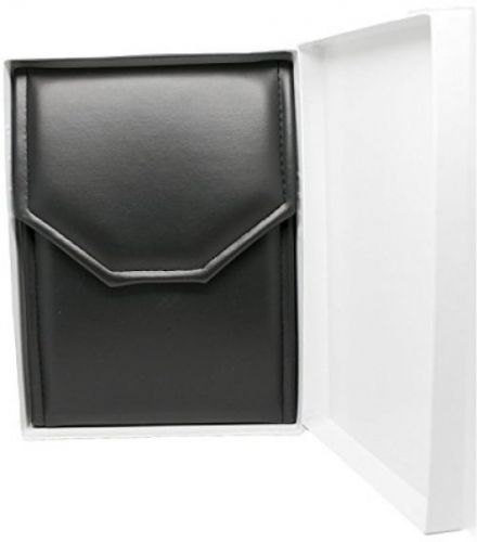 Black Leather Satin Necklace Jewelry Travel Folder Display Case