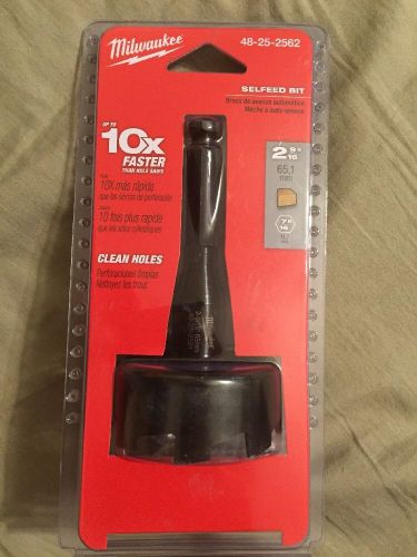 Brand New In Package Milwaukee 48-25-2562 Selfeed Bit 2-9/16 in.
