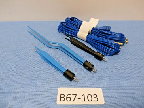 Turtle Bayonet BIPOLAR FORCEPS 8.5&#034;,4.5&#034; W-2-Bipolar Cables Electro Instrument