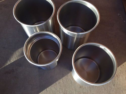 (4) Stainless Steel Pots Vollrath 78780, 78760, Syscoware 401771118-8 Stainless