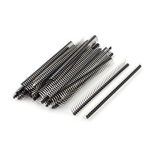 uxcell 2.54mm Right Angle 40-Pin Male Pin Header Connector 100mm Length 50Pcs