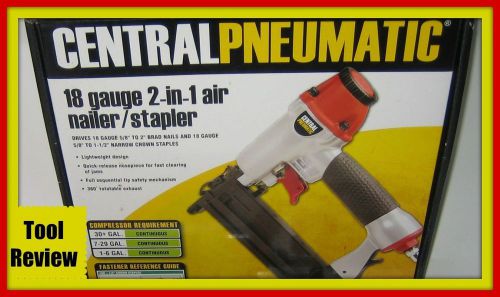 Central pneumatic-18 gauge 2-in-1 air nailer/stapler for sale
