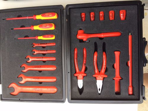 Knipex electrical safety insulated 19 piece tool set-mint condition for sale
