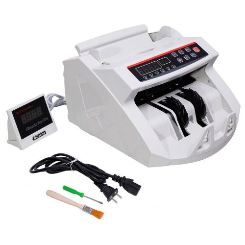 Money Counter Bill Counting Machine Counterfeit Detector UV &amp; MG Cash Bank New