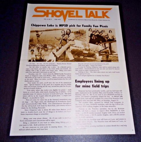 June 1978 Marion Power Shovel SHOVEL TALK Magazine Vol X  Num 5