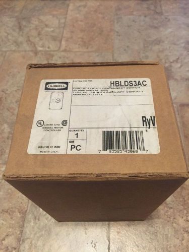 HUBBEL HBLDS3AC CIRCUIT -LOCK DISCONNECT SWITCH 30A 600v 3p