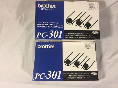 Genuine Brother PC-301 Cartridges - Total of 3 Cartridges