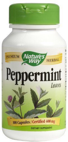 Natures Way Peppermint Leaf Capsule, 400 Milligram - 100 per pack -- 6 packs per