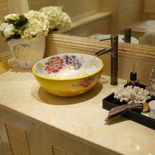 A188 European Style Hand Made D 40 - 42cm Bathroom Ceramic Art Sink/Wash Basin