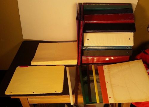 Lot of Office (School Supplies)-9 Binders,20 Folder/Page Holders,7 Page Hold....