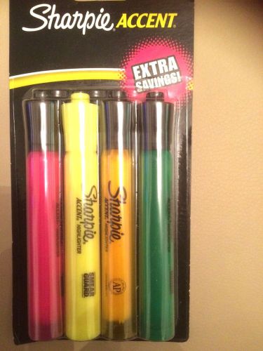 Sharpie Accent Tank-Style Highlighters 4 Colored Highlighters Pen Office Tools