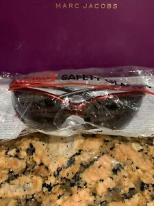 Uline Safety Glasses Red Frame Tinted Lens/Sealed/NEW