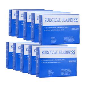 20 Packs Dental Surgical Sterile Scalpel Blades 15# Carbon Steel 100pcs/box