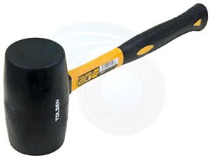 Large Rubber Mallet 32oz 900g Hammer Fiberglass Rubberized Handle Grip