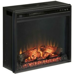 W100-01 Ashley Furniture Entertainment Accessories - Black Fireplace Insert