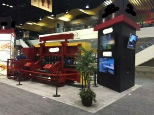 Black triangular display tower and Triangular picture tower-trade show