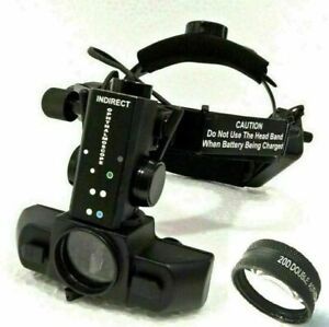 Indirect ophthalmoscope with 20D lens with Carry Case Rechargeable Battery