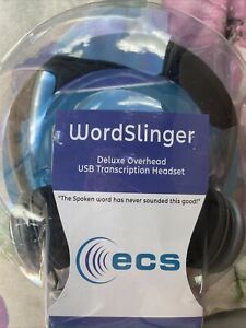 &#039;WORD SLINGER DELUXE OVERHEAD USB Transcription Headset ECS-OHUSB