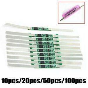 10/20/50/100x 3.7V 3A Li-ion Lithium Battery Protection Board W/Soldering Strip