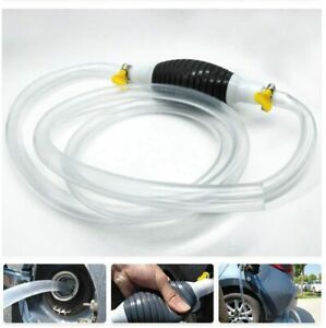 High Flow Siphon Hand Pump Car Fuel Transfer Gas Water Fish Tank 2 Meter Pipe