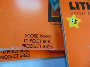 LITHO SCORE ON PRESS SCORING RULE